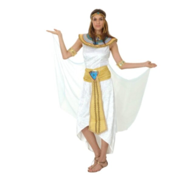 EGYPTIAN DELUXE QUEEN OF THE NILE 6 Pc CLEOPATRA COSTUME L 💥NWT!🆕FAST😮💨⚡🚚 - Picture 1 of 16
